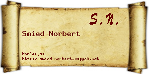 Smied Norbert névjegykártya