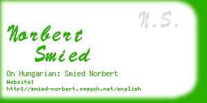 norbert smied business card